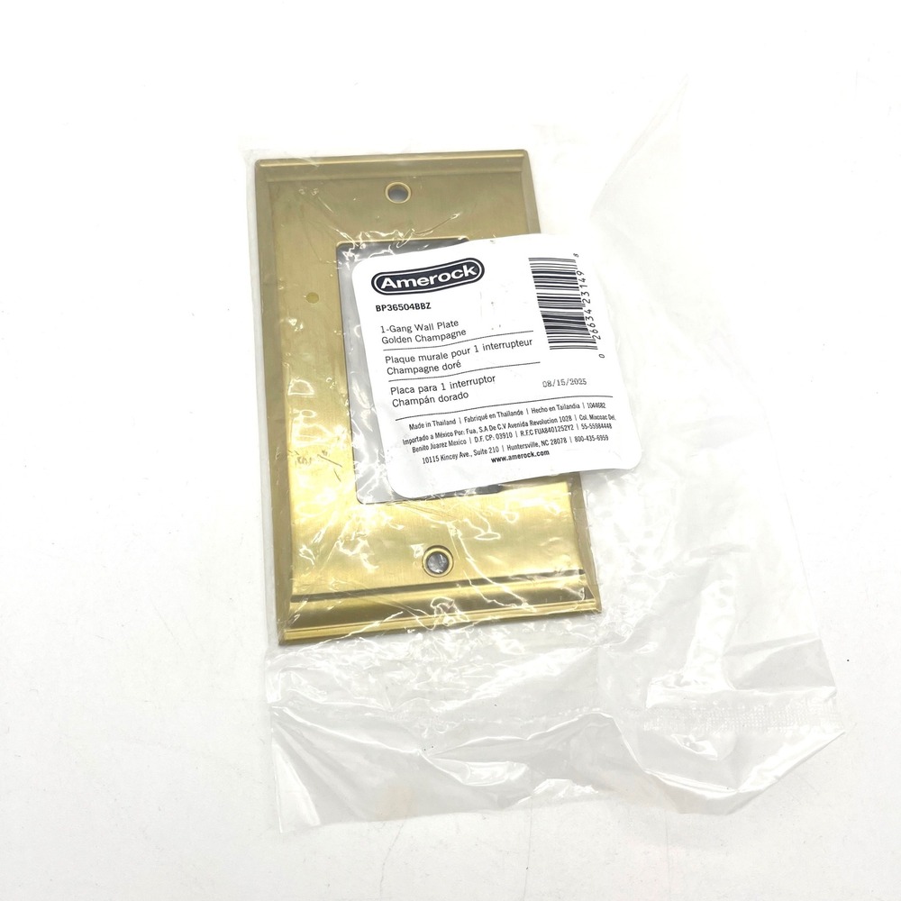 Amerock BP36504BBZ 1-Gang Wall Plate Golden Champagne Toggle Switch Cover